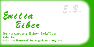 emilia biber business card